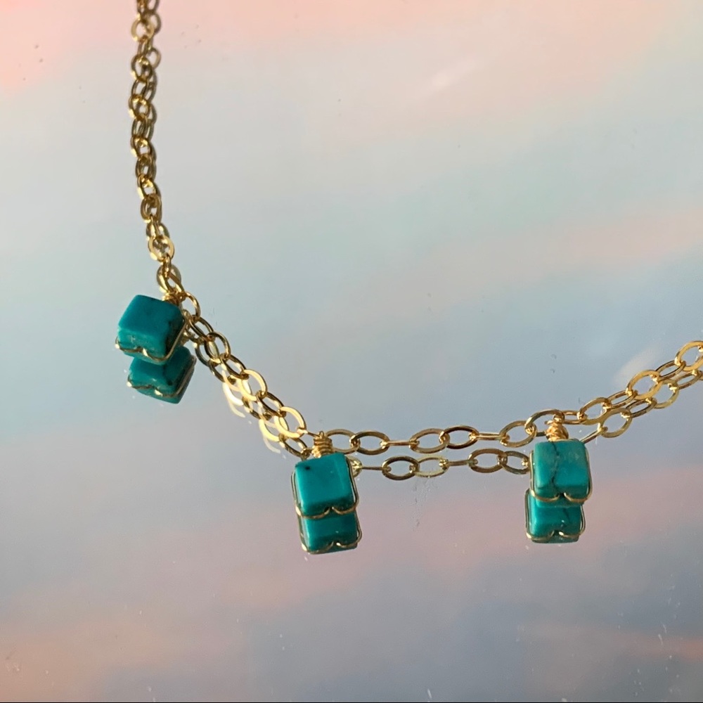 REAL TURQUOISE STONE NECKLACE